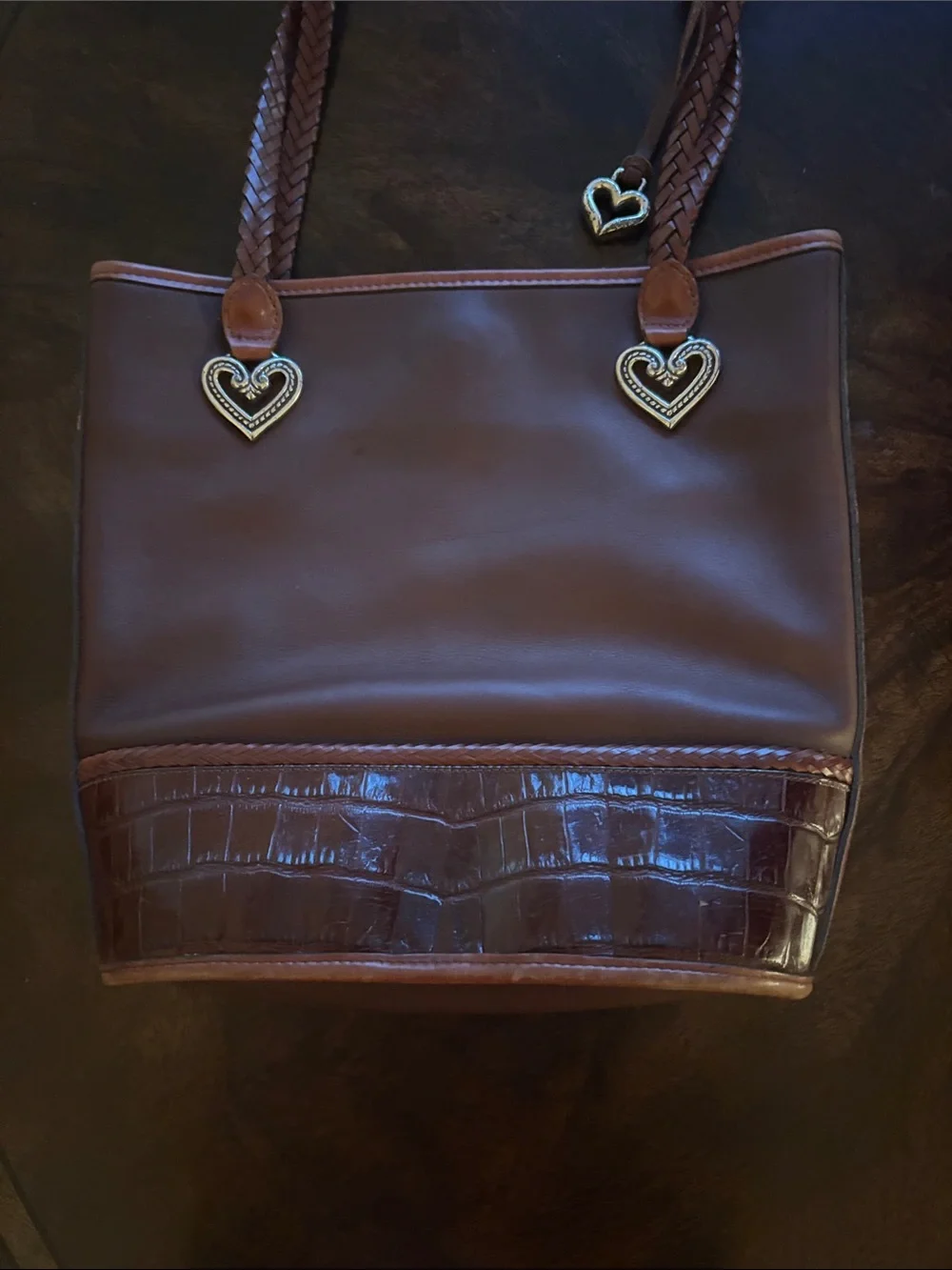 Brown Leather Brighton Shoulder Bag